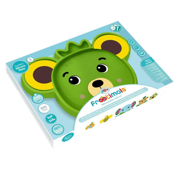Prato em Silicone Frootimals Bubba Tropibear