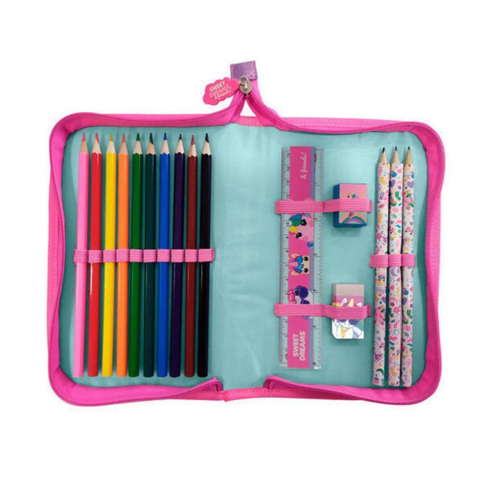 Estojo Metalizado com Material Sweet Dreams 21cm