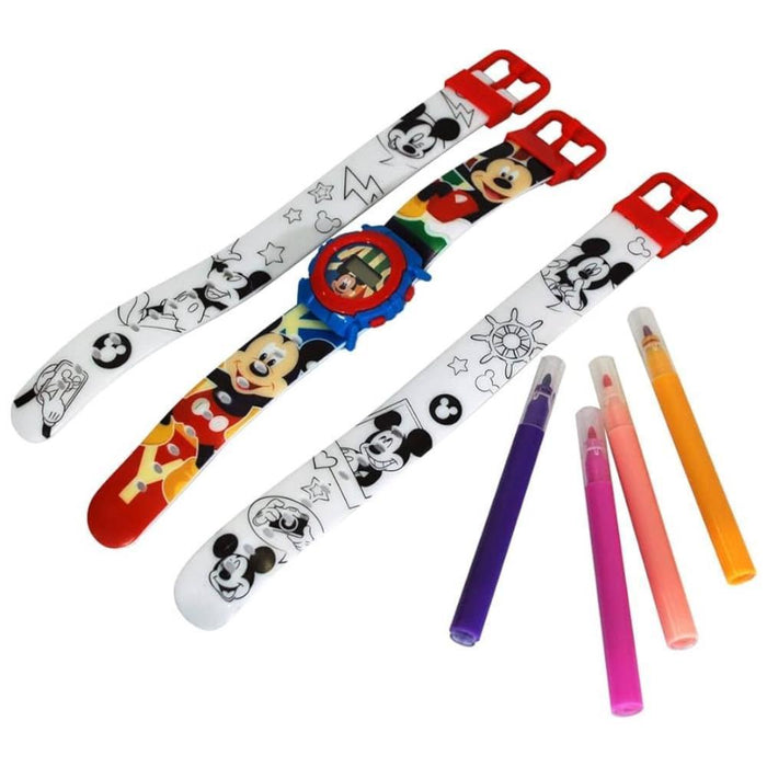 Mickey Digital Watch + 2 Coloring Bracelets