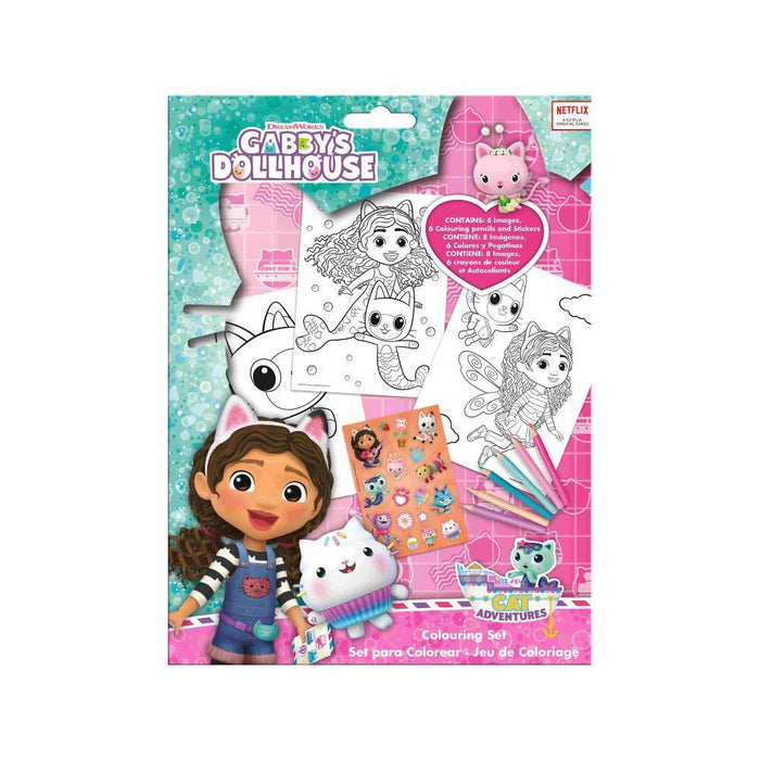 Conjunto para Colorir com Lápis e Autocolantes Gabby´s Dollhouse