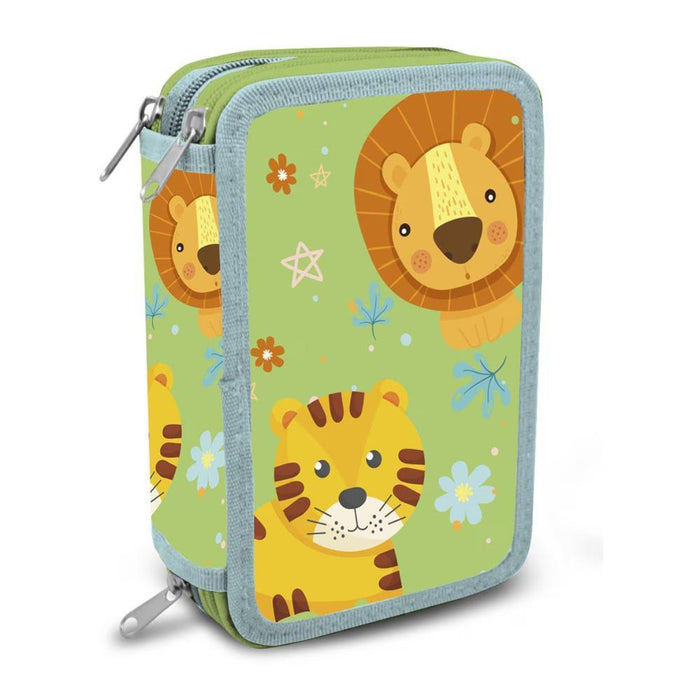 Estuche Triple con Material Into The Jungle