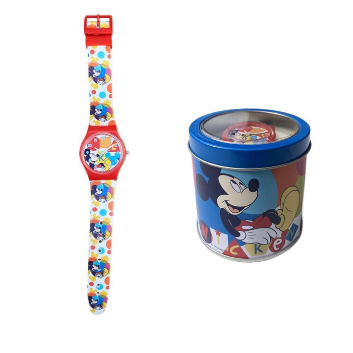 Relógio Analógico Mickey com Caixa em Metal