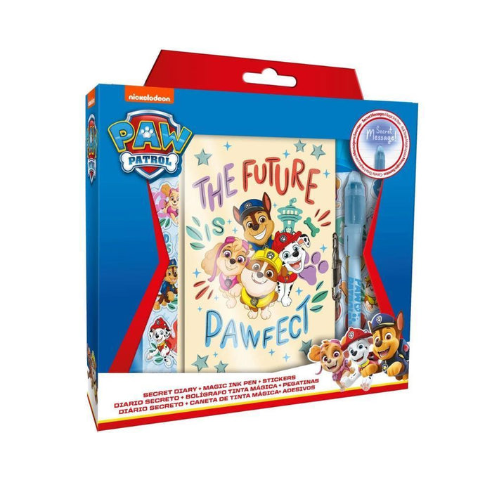 Diário com Caneta Mágica de Luz UV Patrulha Pata