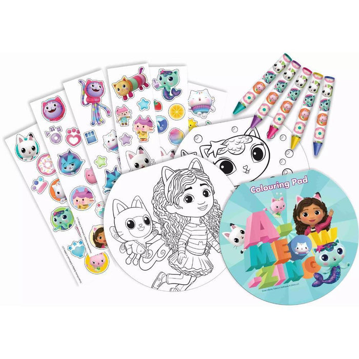 Conjunto de Pintura com Lápis de Cera e Mala Gabby´s Dollhouse