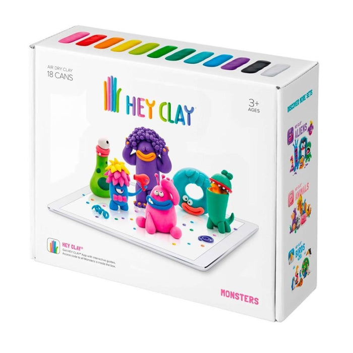 Conjunto Modelagem 18 Cores Hey Clay Monstros