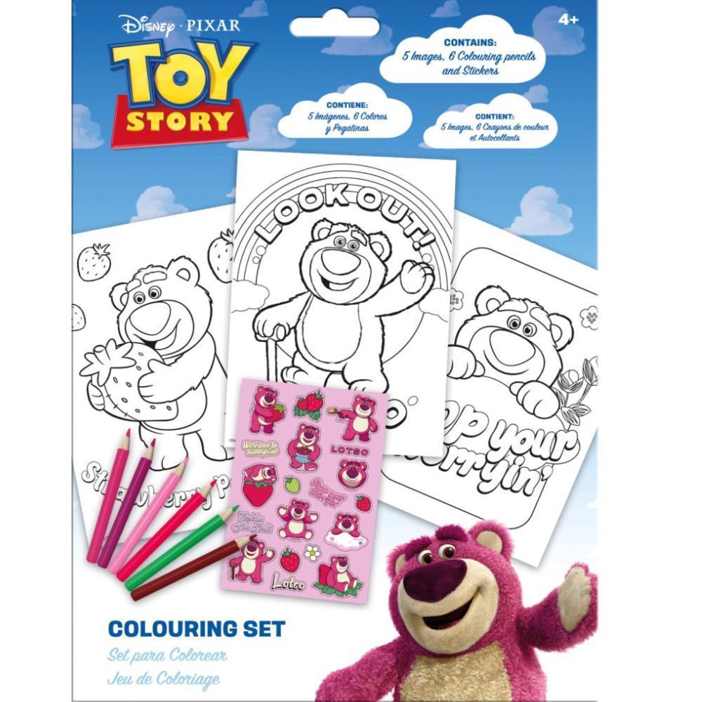 Conjunto de Colorir com Lápis e Autocolantes Disney Toy Story Lotso