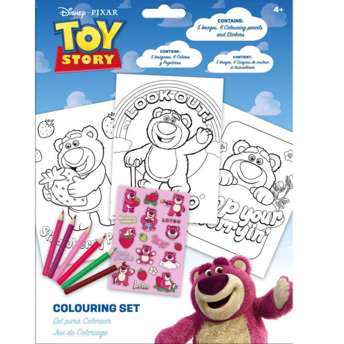 Conjunto de Colorir com Lápis e Autocolantes Disney Toy Story Lotso