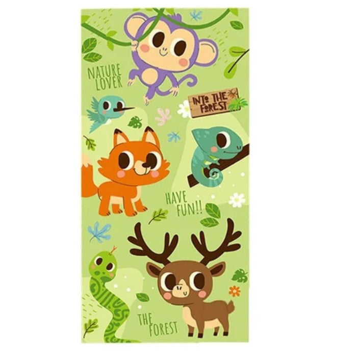 Toalha de Praia Into The Forest Animais Selva 70x140cm