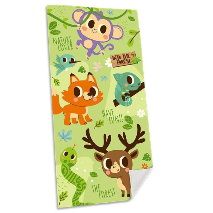 Toalha de Praia Into The Forest Animais Selva 70x140cm
