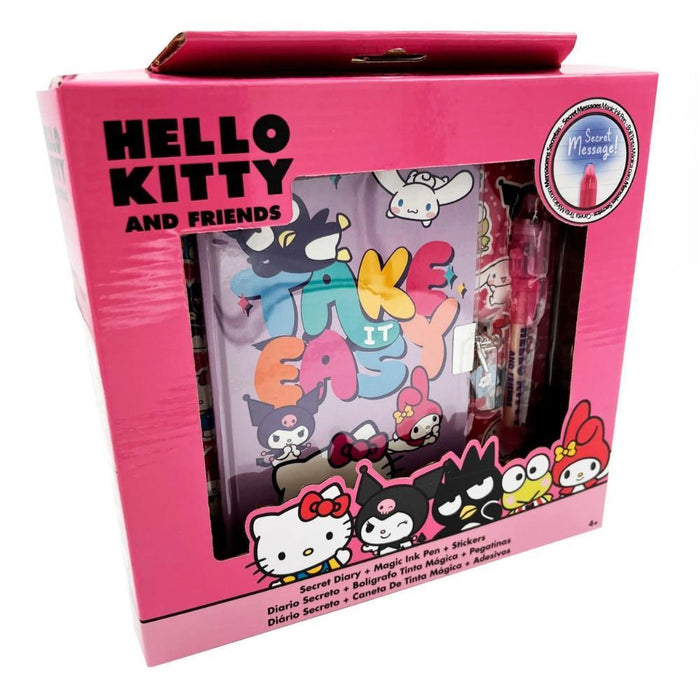 Diário com Caneta Mágica Luz UV Hello Kity