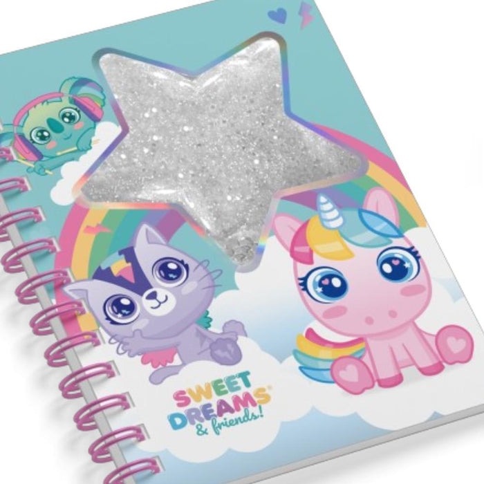 Caderno A5 com Glitter Sweet Dreams