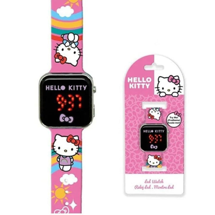 Relógio Digital Led Hello Kitty