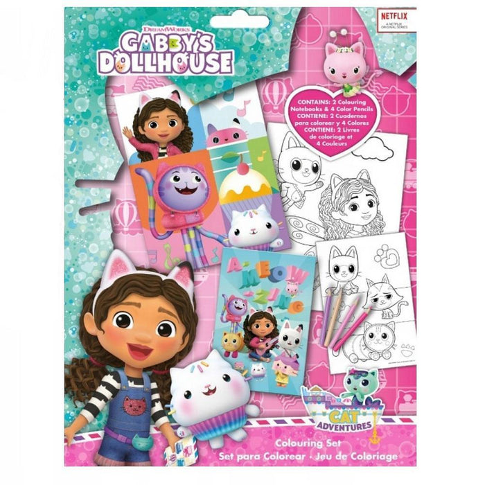 Conjunto de Colorir com Lápis e Autocolantes Gabby´s Dollhouse
