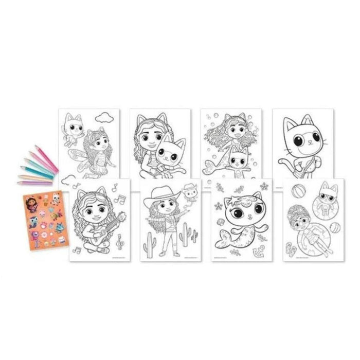 Conjunto de Colorir com Lápis e Autocolantes Gabby´s Dollhouse
