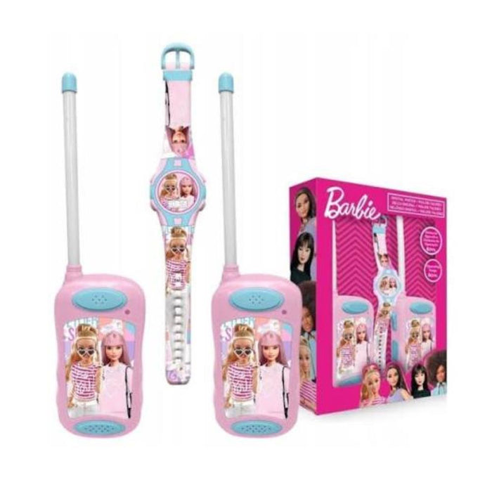 Conjunto Relógio Digital + 2 Walkie Talkies Barbie
