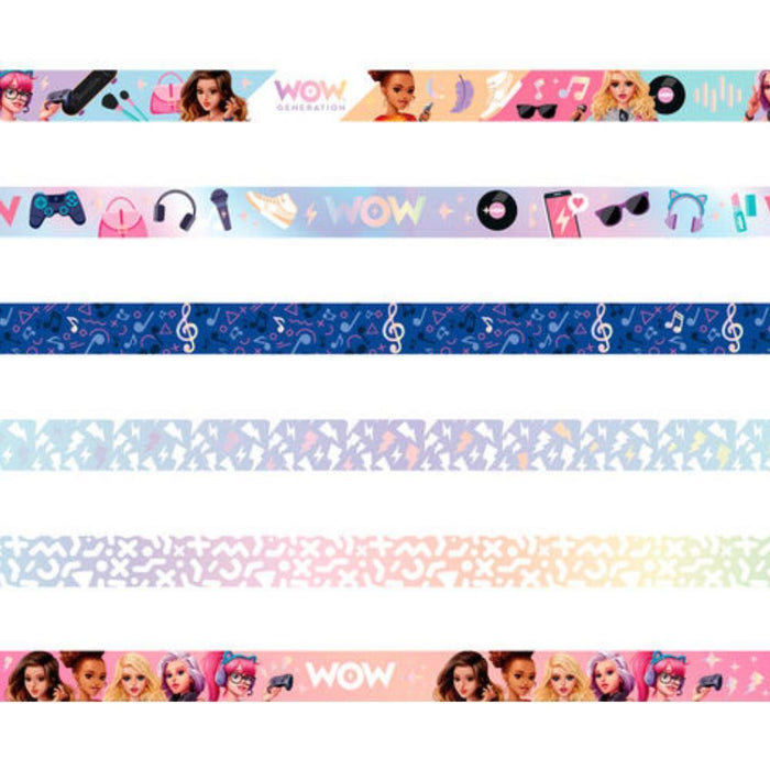 Conjunto de 5 Fitas Cola Decorativas WOW Generation Washi Tapes
