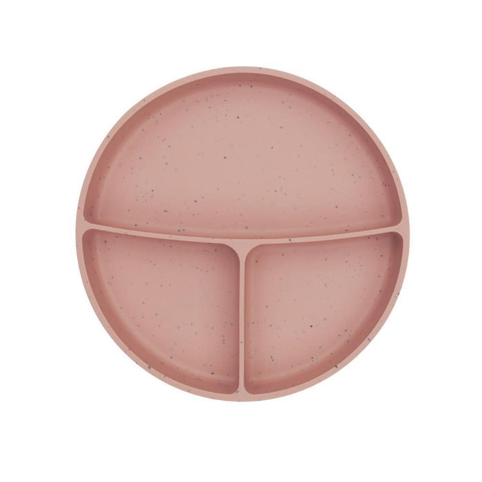 Plato dividido de silicona Kikkaboo Blush Platinum con ventosa