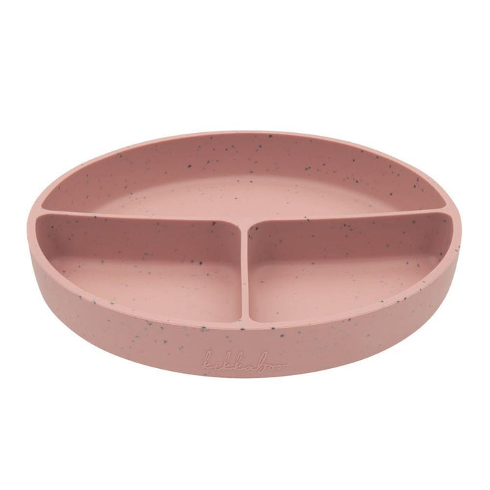 Plato dividido de silicona Kikkaboo Blush Platinum con ventosa