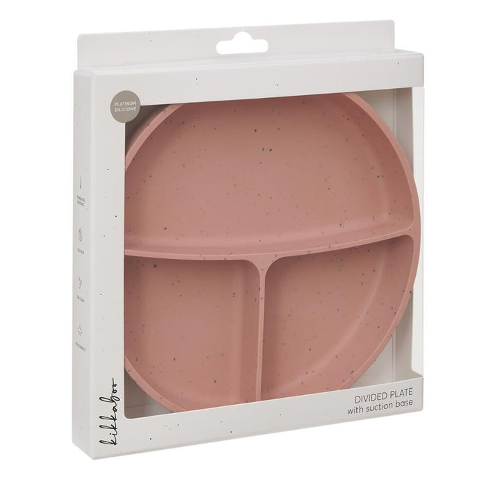 Plato dividido de silicona Kikkaboo Blush Platinum con ventosa
