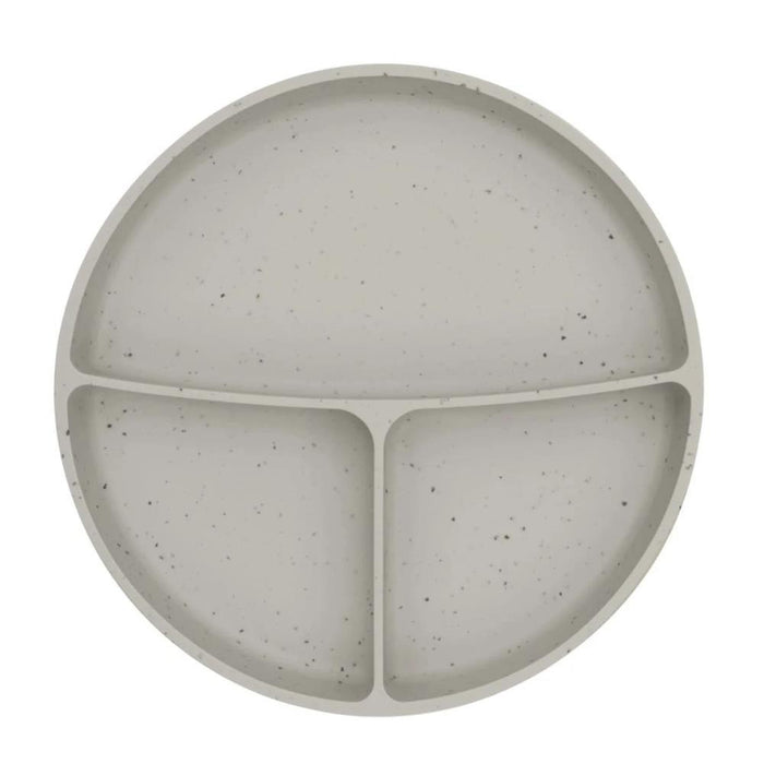 Prato com Divisórias e Ventosa em Platinum Silicone Kikkaboo Sand