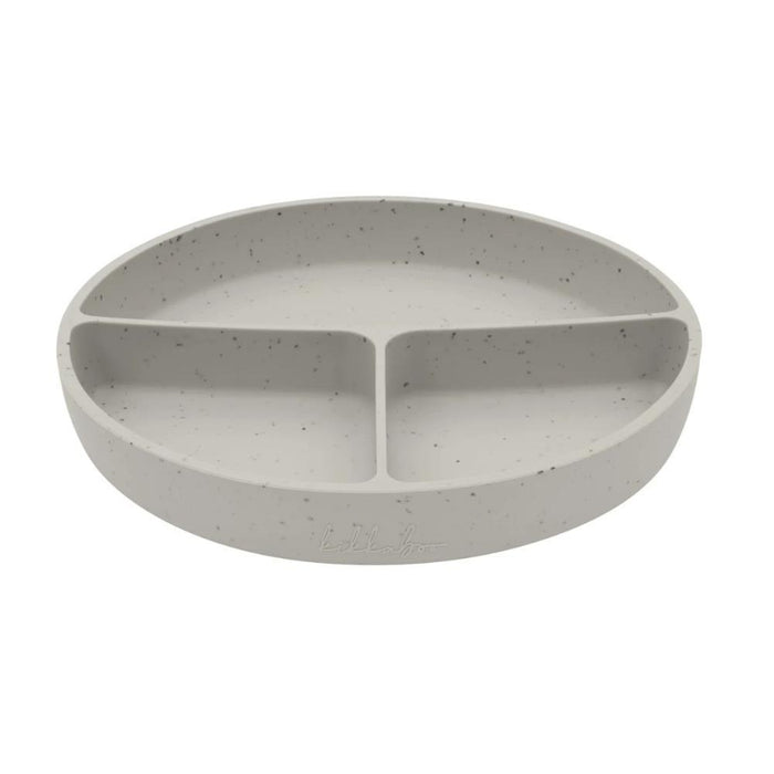 Prato com Divisórias e Ventosa em Platinum Silicone Kikkaboo Sand