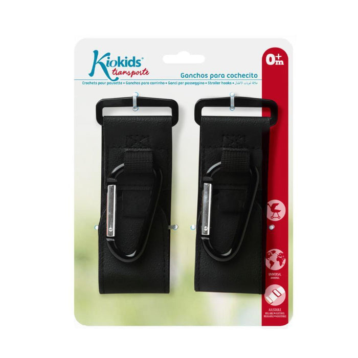 2 Ganchos Mosquetão Kiokids para Carrinho