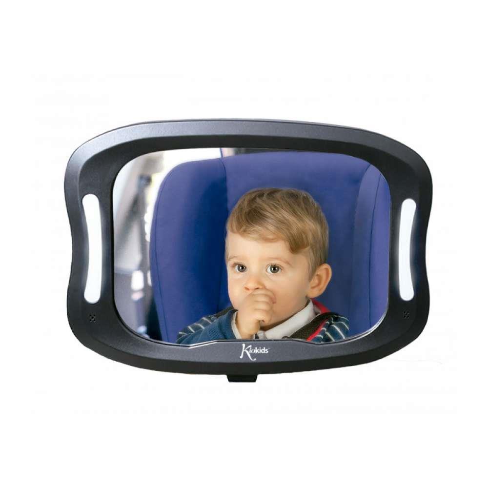 Car Rearview Mirror with Light and Remote Control 28x20cm
