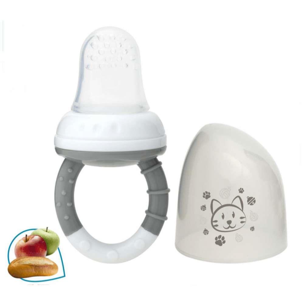 Alimentador Anti-Sufoco em Silicone Cinza