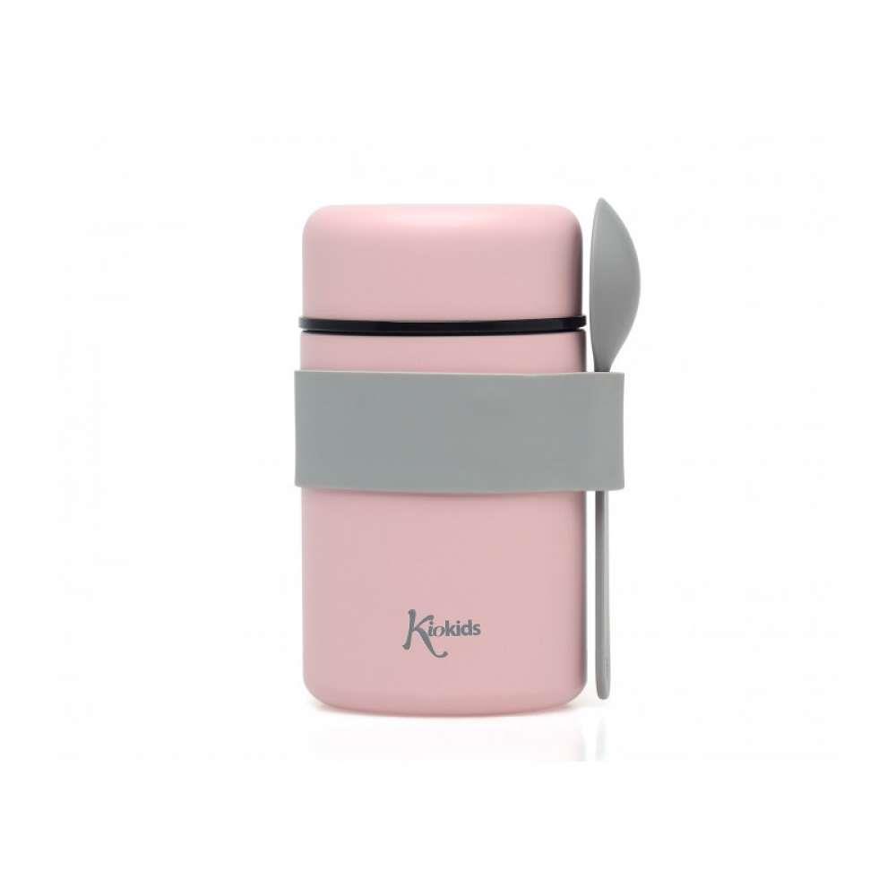 Término para sólidos de acero inoxidable con cuchara rosa