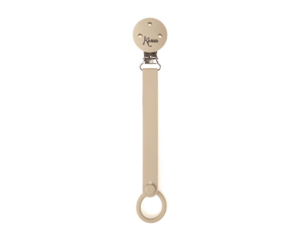Beige Silicone Pacifier Chain