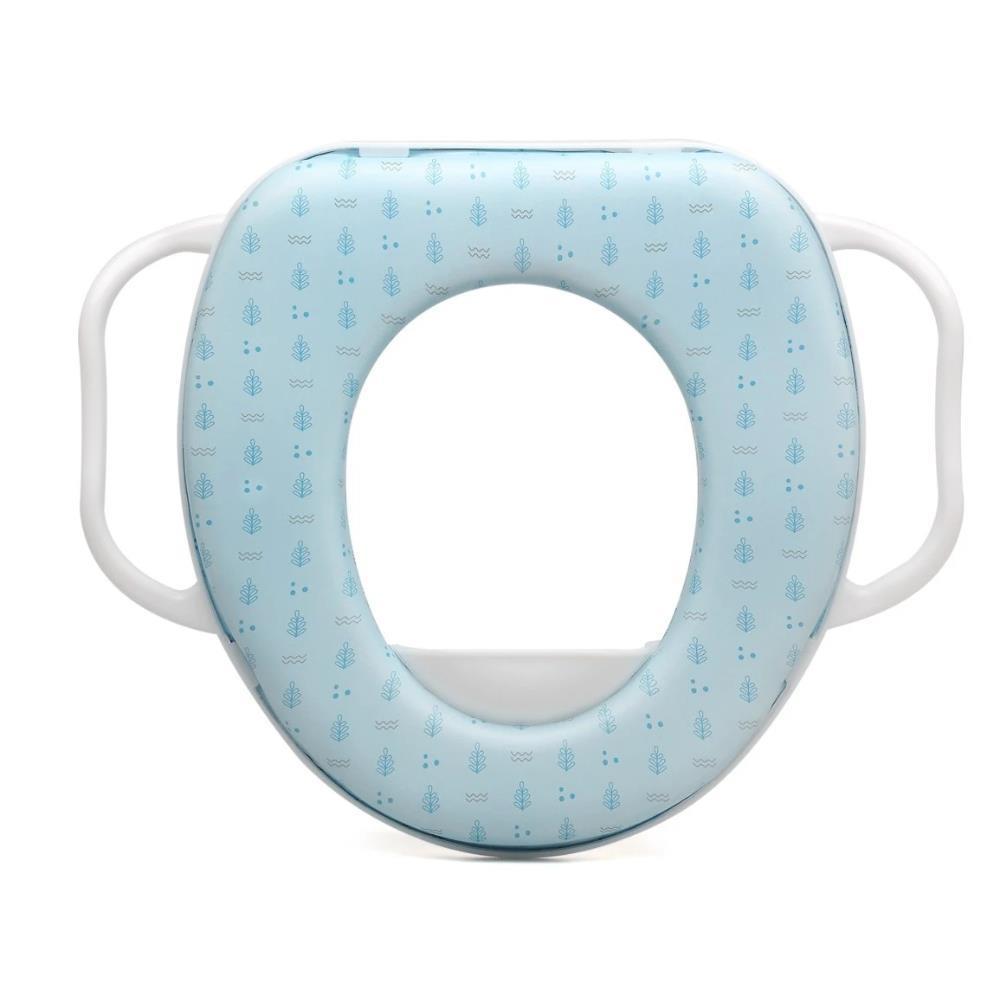 Reductor de asiento de inodoro Kiokids azul con asas