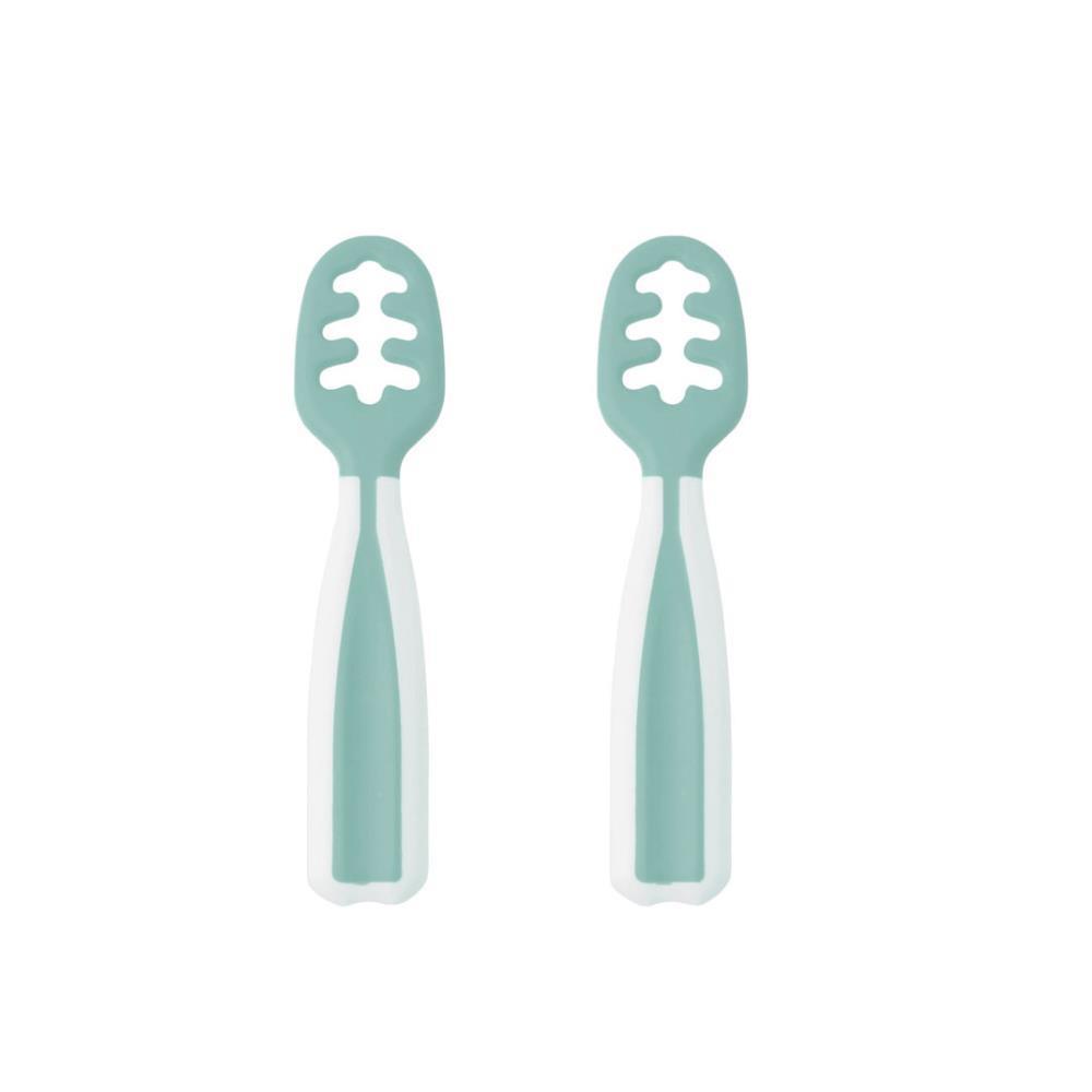 2 Kiokids Pre-Spoons Sage/White