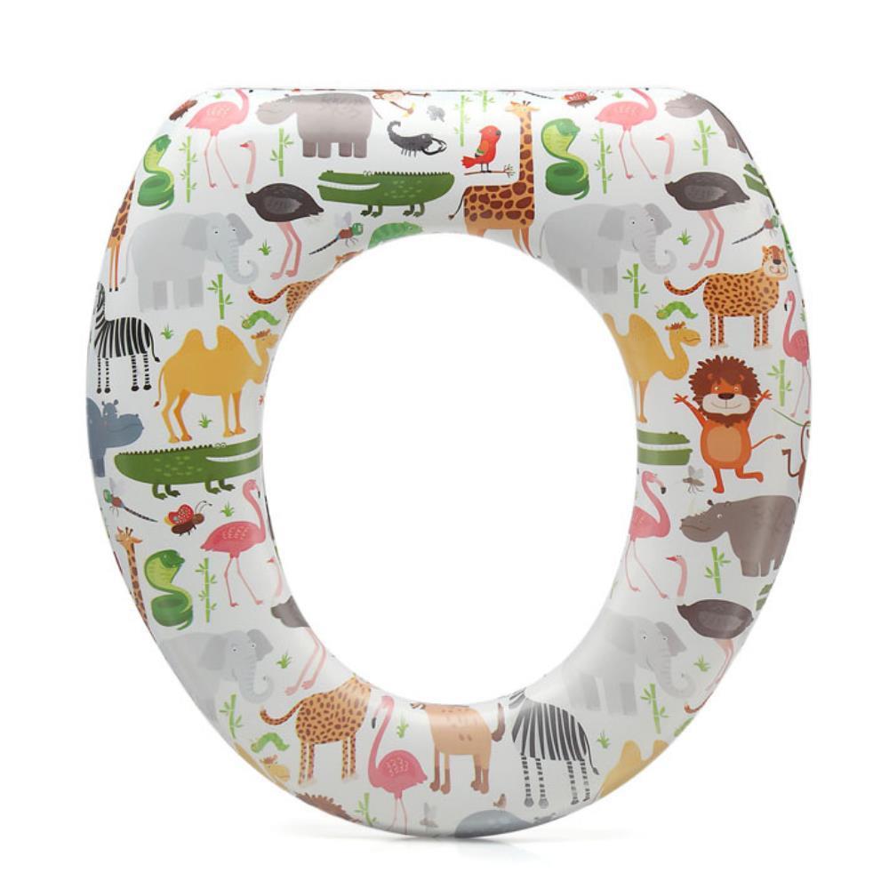 Reductor de asiento de inodoro Kiokids con animales de la jungla