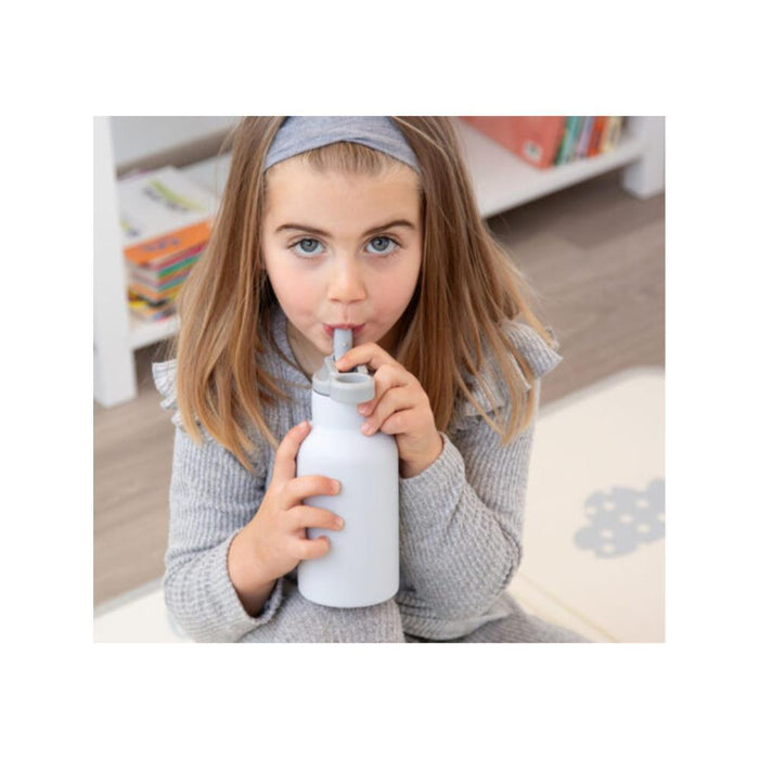 Garrafa Térmica em Inox KioKids Cinza 350 ml