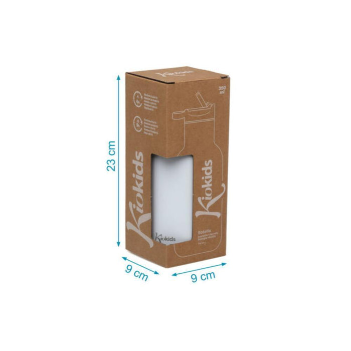 Garrafa Térmica em Inox KioKids Cinza 350 ml