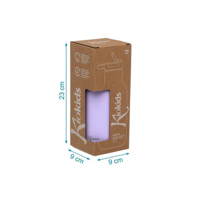 Garrafa Térmica em Inox KioKids Lavanda 350 ml