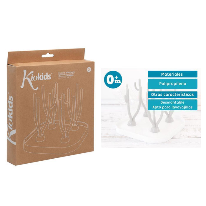 Escorredor de Biberões KioKids Cinza
