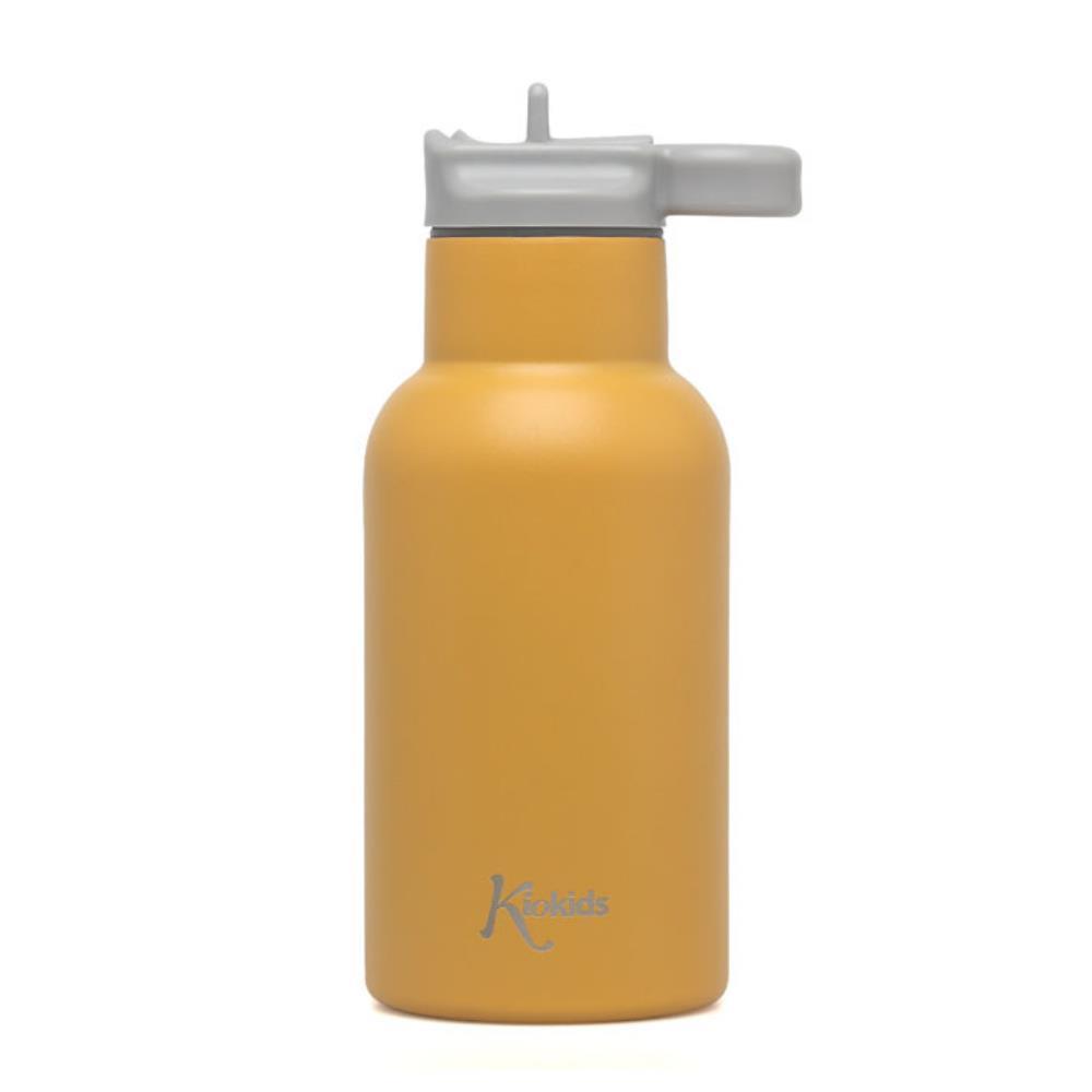 Garrafa Térmica em Inox Kiokids Mostarda 350ml