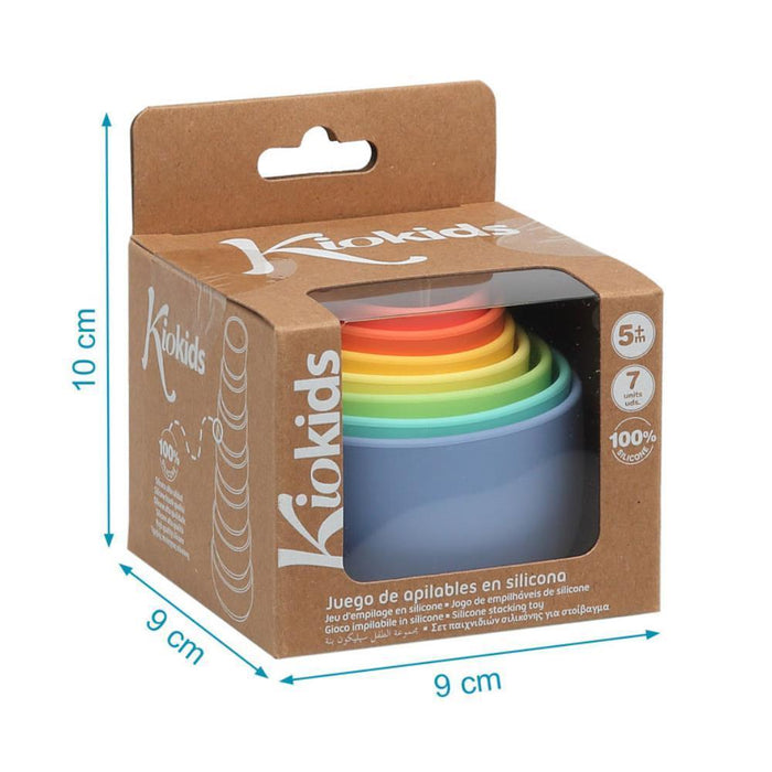7 Copos Empilháveis em Silicone para Banho Kiokids