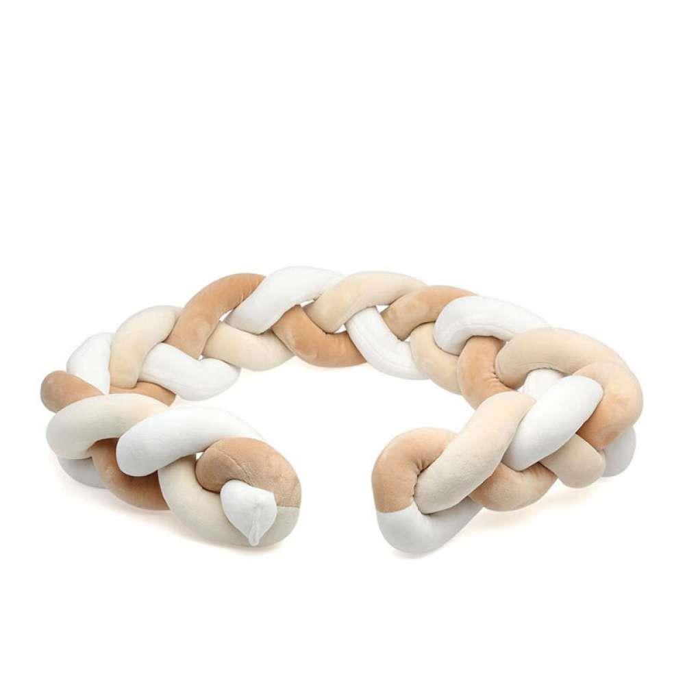 Protector de Cuna/Cama Trenza 150cm Beige