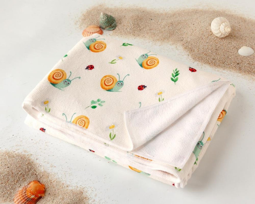 Toalla de Playa Microfibra Rizos Beige 150x75cm