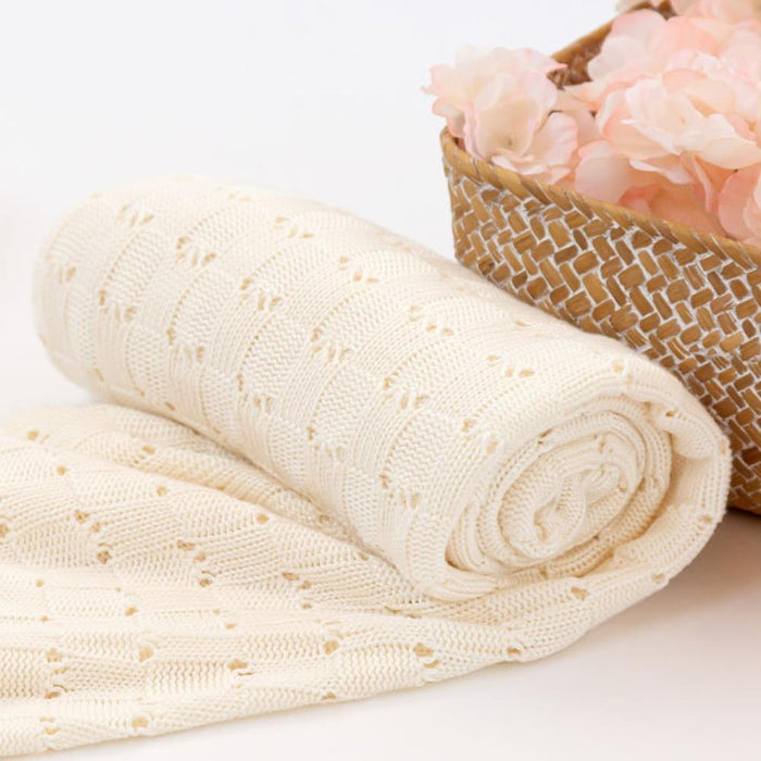 Manta em Bamboo Kiokids Branco Cru 80x110cm
