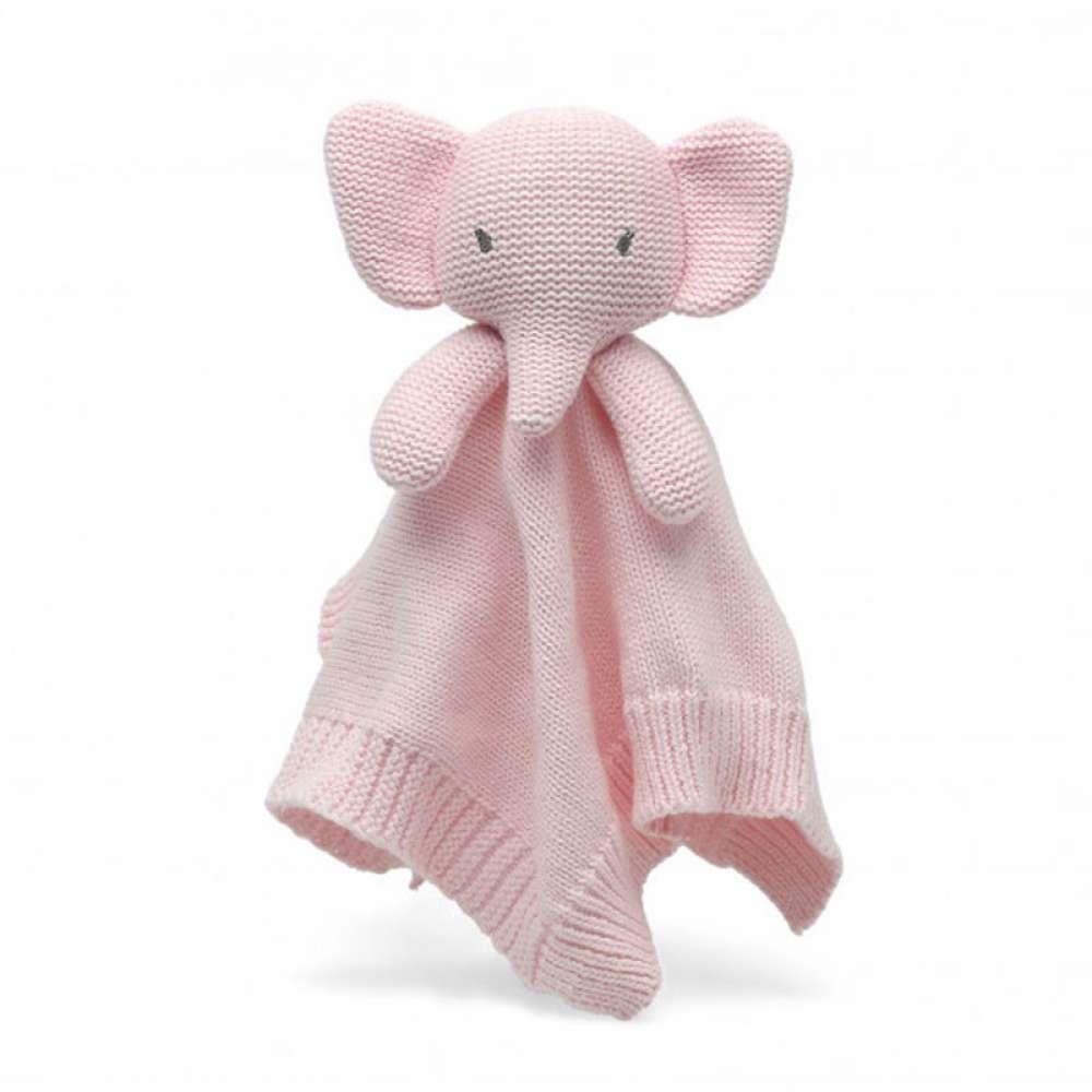 Doudou Elefante de algodón rosa 25 cm