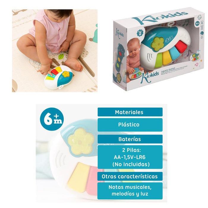 Mini Piano KioKids com Luz e Som