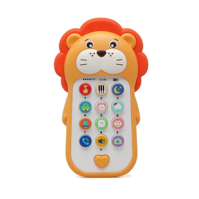 Telefone Figura Leão KioKids com Luz e Som