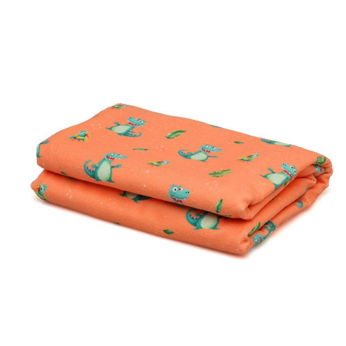 Toalha de Praia em Microfibra Kiokids Crocodilos Laranja 150x75cm