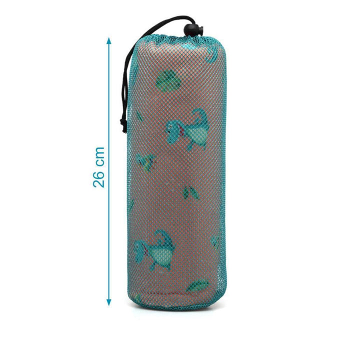 Toalha de Praia em Microfibra Kiokids Crocodilos Laranja 150x75cm