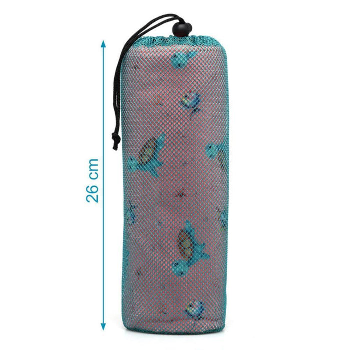 Toalha de Praia em Microfibibra Kiokids Tartatugas Coral 150x75cm