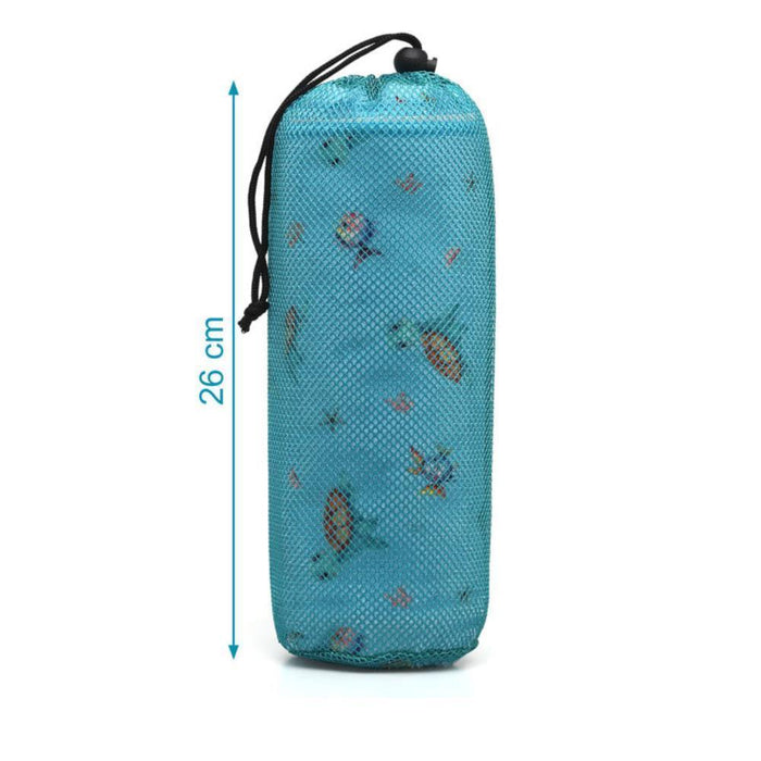 Toalha de Praia em Microfibibra Kiokids Tartatugas Azul 150x75cm