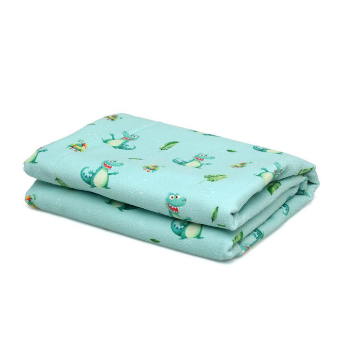 Toalha de Praia em Microfibibra Kiokids Crocodilos Verde 150x75cm
